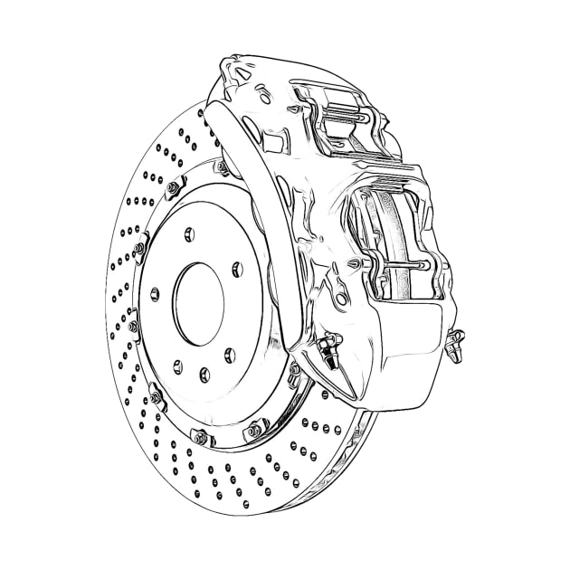 Brake Disc Wireframe by Auto-Prints
