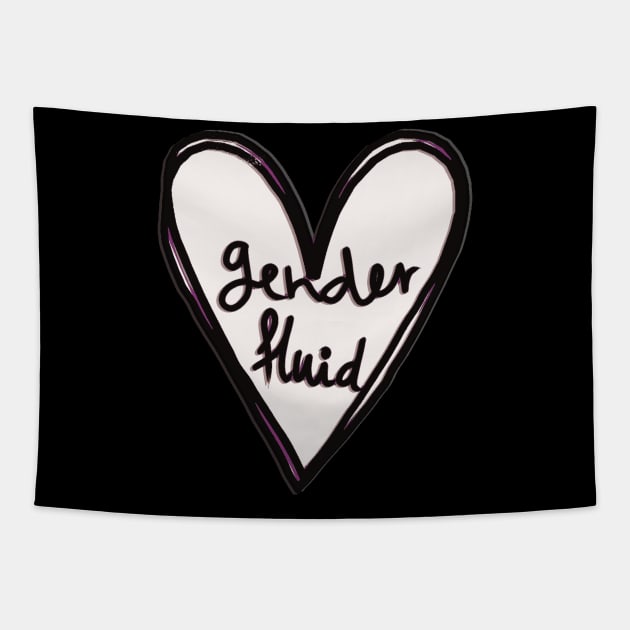 Gender Fluid Heart Tapestry by ROLLIE MC SCROLLIE