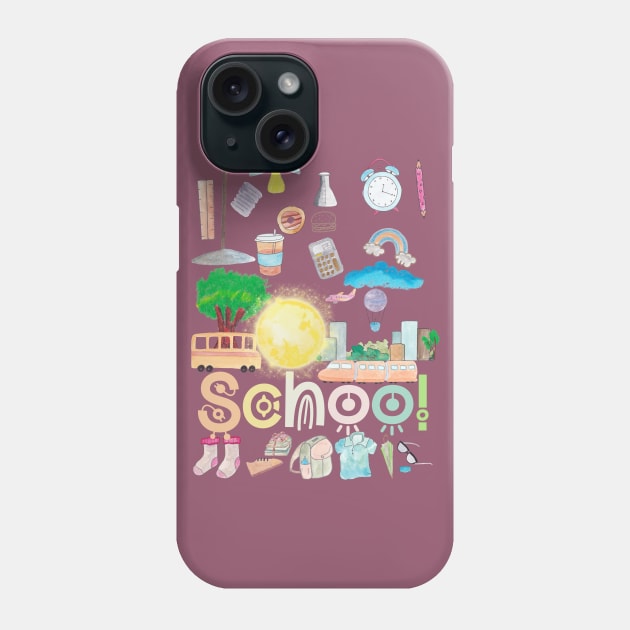 Back to school Phone Case by Myartstor 