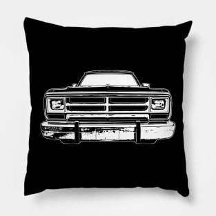 White RamCharger Sketch Art Pillow