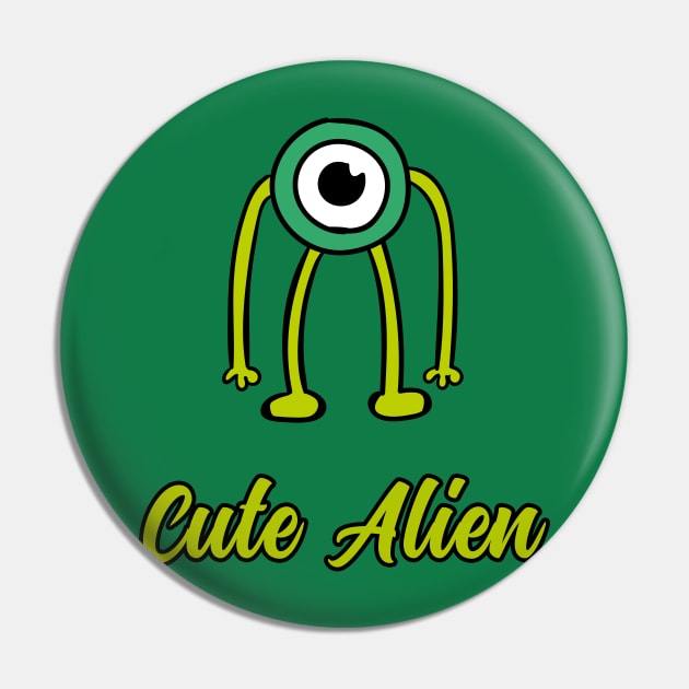 Cute Alien Pin by vladocar