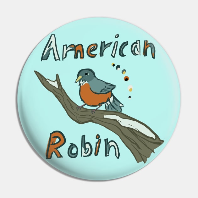 Funky American Robin Pin by DiamondsandPhoenixFire