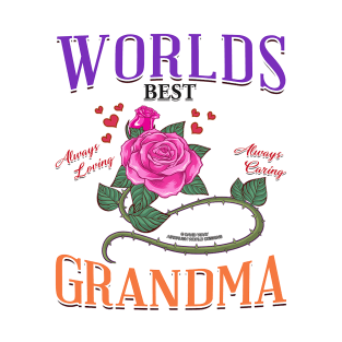 World's Best Grandma Mothers Day Novelty Gift T-Shirt