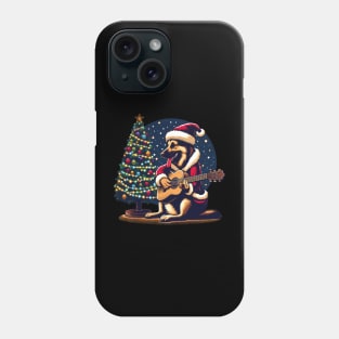 German Shepherd Playing Guitar Christmas Phone Case