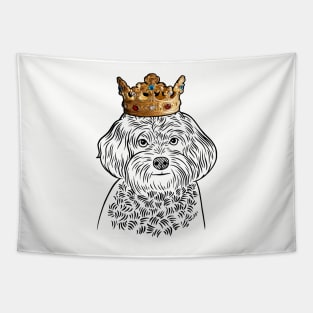 Maltipoo Dog King Queen Wearing Crown Tapestry