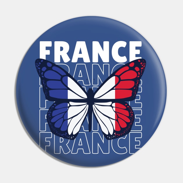 I Love France // French Flag // French Pride Pin by SLAG_Creative