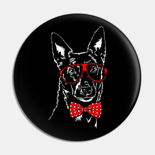 Cute Australian Kelpie dog portrait Pin