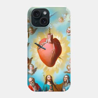 Flaming Sacred Heart Phone Case