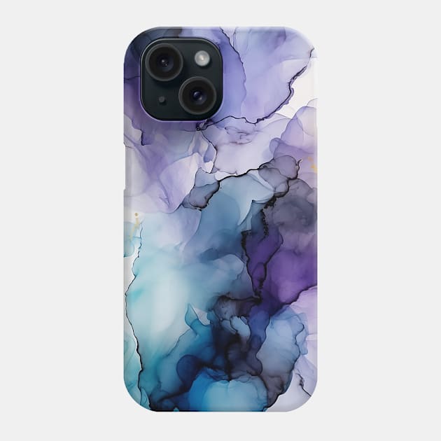 Pretty Purple - Abstract Alcohol Ink Art Phone Case by inkvestor