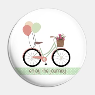 Bike with Balloons "Enjoy the Journey" Pin