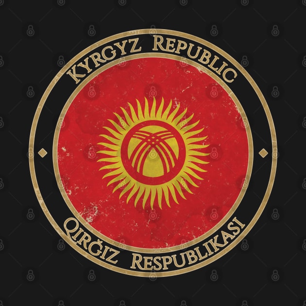 Vintage Kyrgyzstan Kyrgyz Republic Asia Asian Flag by DragonXX