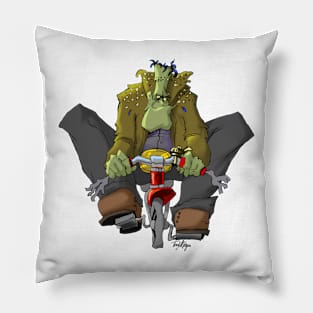 Hunk on a trike Pillow