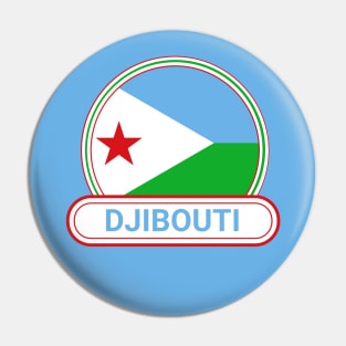 Djibouti Country Badge - Djibouti Flag Pin