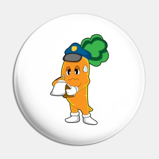 Carrot Traffic warden Parking ticket Pin