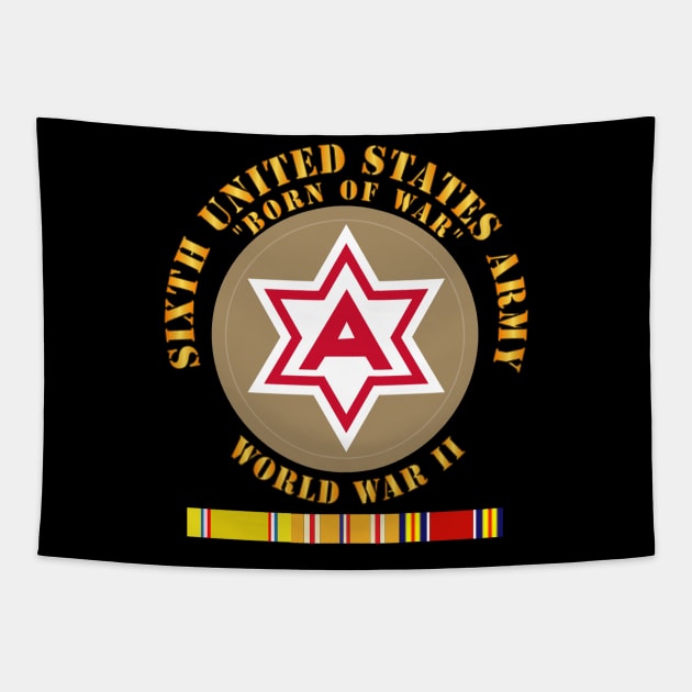 6th United States Army - Type 1 - WWII w PAC SVC Tapestry by twix123844