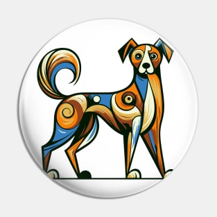 Pop art dog illustration. cubism illustration of a dog Pin