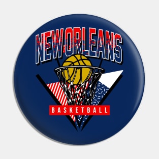 New Orleans 90s Throwback basketball Pin