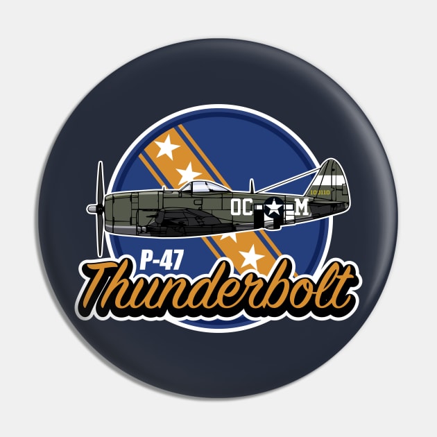 P-47 Thunderbolt Pin by Tailgunnerstudios