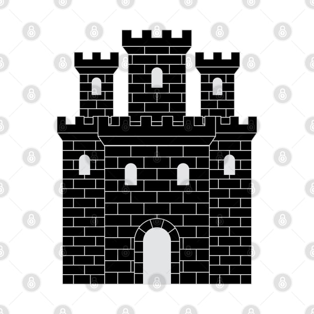 Black heraldic castle by PabloDeChenez