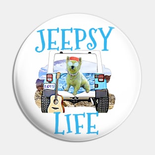 Jeepsy Life Westie Pin