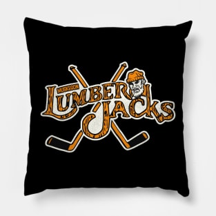 Defunct Muskegon Lumberjacks Hockey Team Pillow