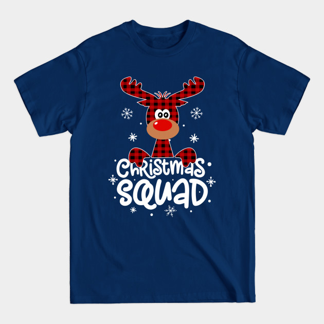 Disover Christmas Squad Buffalo Plaid Reindeer Family Matching Pajamas - Christmas Squad - T-Shirt