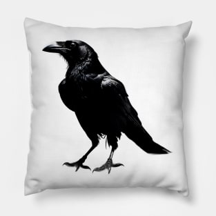 The black and shadowy Crow Pillow