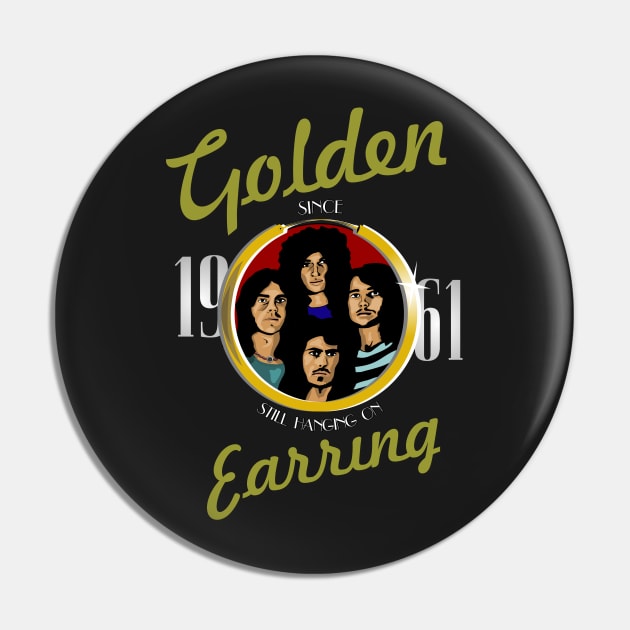 Golden Earring Still Hanging On Pin by HelenaCooper