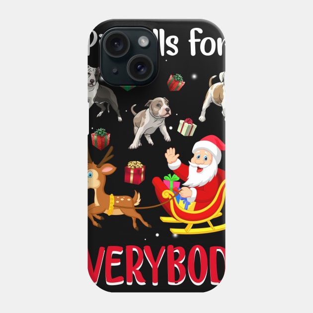 Pitbulls For Everybody Christmas For Dog Lover Phone Case by wheeleripjm