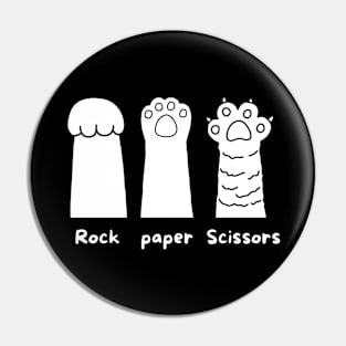 Rock Paper Scissors Cute Cat Paw Pin