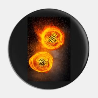 Runes Apart Fire Vortex Pin