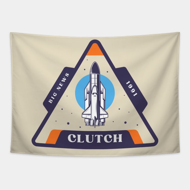 Clutch - Big News 1991 // Design Rocket in Album Fan Art Style Vintage Tapestry by Liamlefr