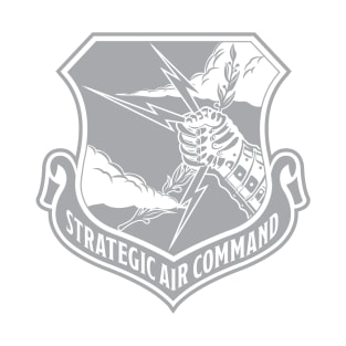 Strategic Air Command Emblem Single Color Light Gray T-Shirt