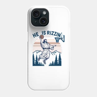 Jesus He Is Rizzin' Funny Religious Phone Case