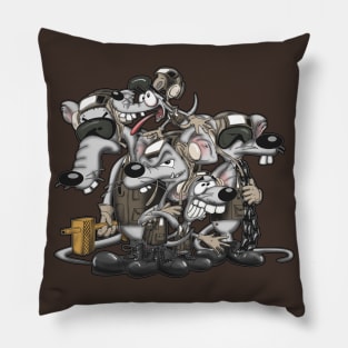 Line Rats Pillow