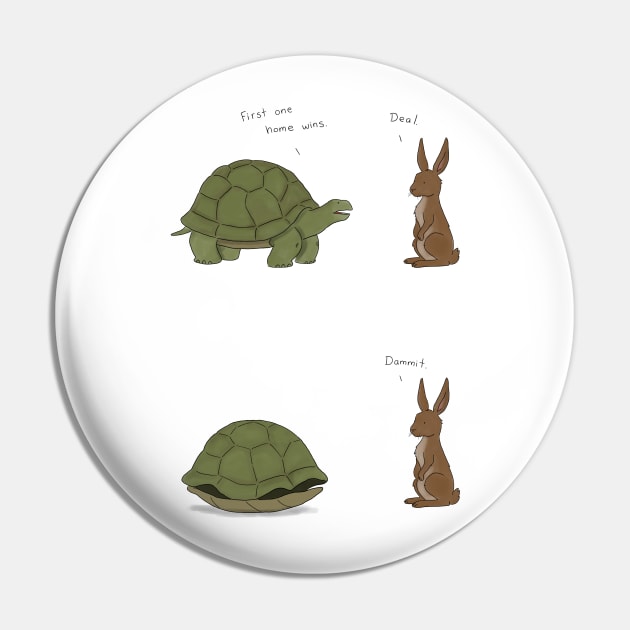 The Tortoise and the Hare Pin by Liz Climo