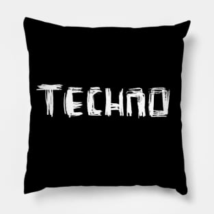 Techno Music, Handlettering Techno Pillow