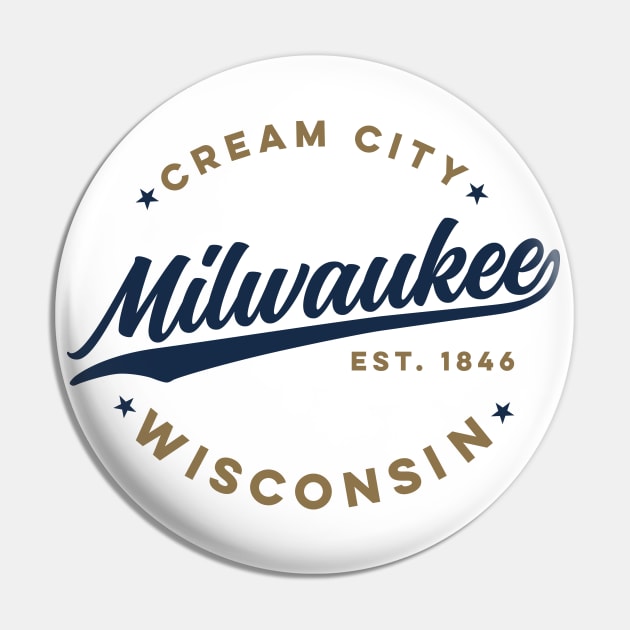 Vintage Milwaukee Wisconsin Cream City USA Pin by DetourShirts