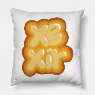 xe xir groovy pronouns Pillow