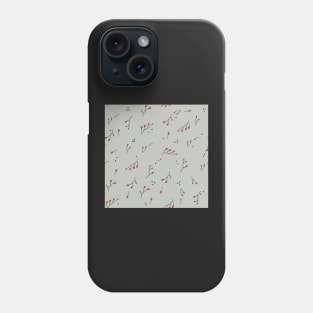 Winter Berries and Dots pattern Phone Case