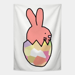 Rose Bunny Hatching from Easter Egg Tapestry