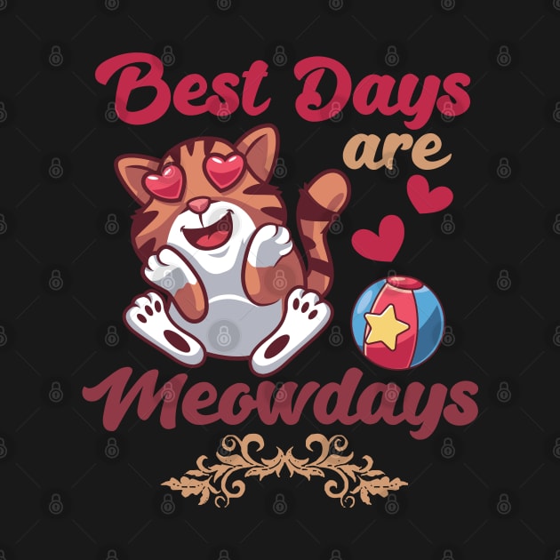 Best Days Are Meowdays Cute Heart Eyes Cat by alcoshirts