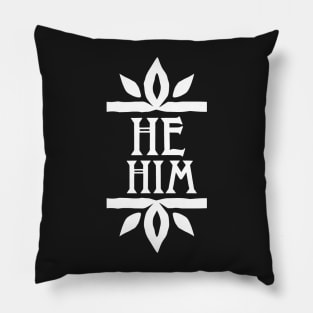 Witchy Gothic He Him Pronoun Pillow