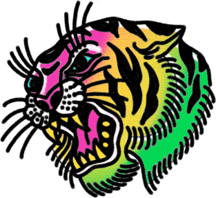 Trad Tiger Tattoo Magnet