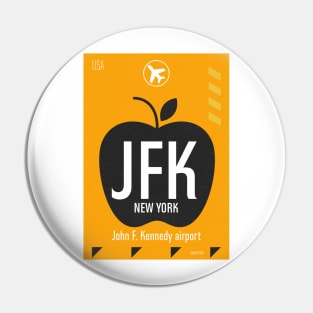 JFK orange design Pin