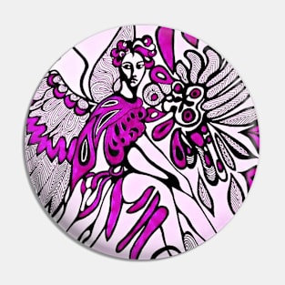 Purple Angel Drawing Pin