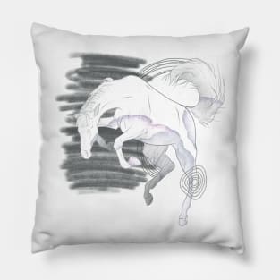 Abstract Sketch Horse Composition Pillow