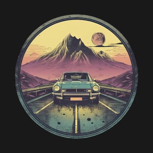 Shelby Mustang GT inspired car in front of a mountain background style T-Shirt