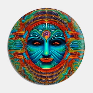 New World Gods (23) - Mesoamerican Inspired Psychedelic Art Pin