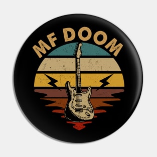 Great Gift Mf Doom For Name Vintage Flowers Color 70s 80s 90s Pin